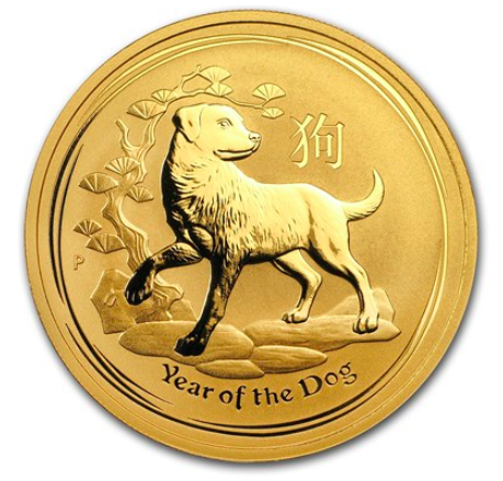 2018狗年金幣(1 oz)(全新，未流通)